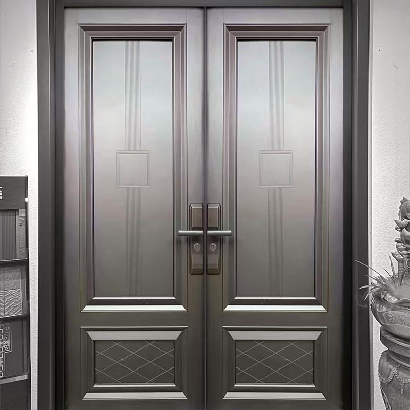 Minimalist Edge-sealed Copper-Aluminum Courtyard Gate