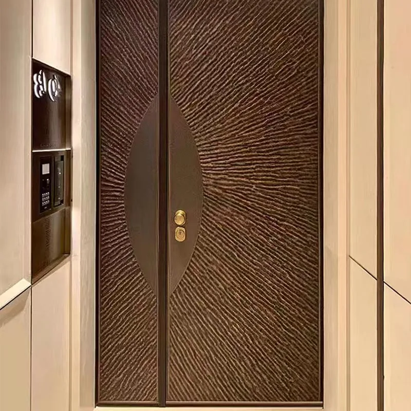 Precision Carved Mother-Son Pivot Door